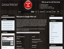 Tablet Screenshot of googleweblist.com